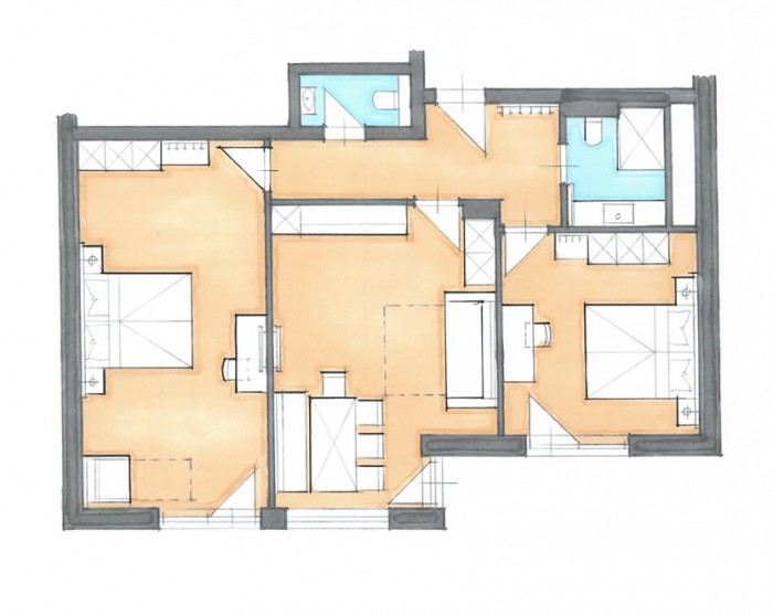 Grundriss | Suite Tennengebirge mit 75 - 80 m²